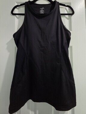 Size M Kyodan Black Athletic Tank with Racerback Cut